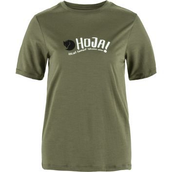 FJÄLLRÄVEN Hoja Wool T-shirt W Laurel Green