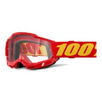 100% ACCURI 2 OTG Goggle Red - Clear Lens