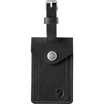 FJÄLLRÄVEN Leather Luggage Tag Black