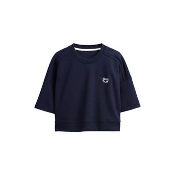GAP Oversize crop mikina VintageSoft Americana Tmavě modrá