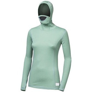 SENSOR MERINO DF dámské triko dl.rukáv s kapucí basil green