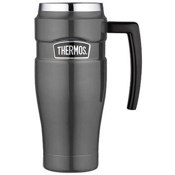 THERMOS Vodotěsný termohrnek s madlem 470ml - metalicky šedá