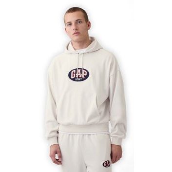 GAP 887935-03 Oversize mikina s logem VintageSoft Béžová