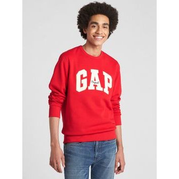 GAP 852079-08 Mikina GAP logo fleece Červená