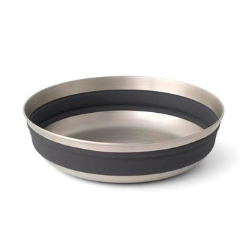 SEA TO SUMMIT Detour Stainless Steel Collapsible Bowl - L, Beluga Black