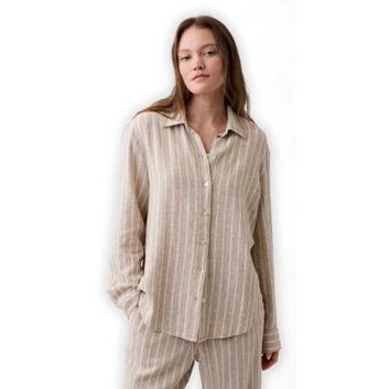 GAP 889120-05 Košile z lněné směsi Easy Shirt Béžová