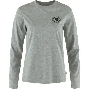 FJÄLLRÄVEN 1960 Logo T-shirt LS W, Grey-Melange