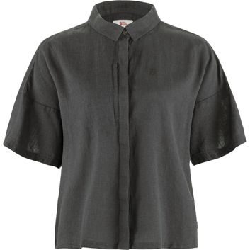 FJÄLLRÄVEN Övik Hemp Camp Shirt SS W Dark Grey