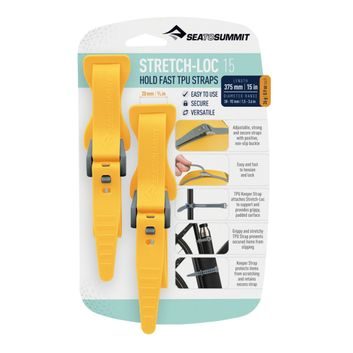 SEA TO SUMMIT Stretch-Loc 15 - 20mm x 375mm 2 Pack Yellow