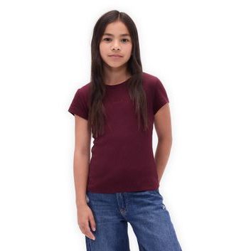 GAP 817681-03 Dětské žebrované tričko Červená