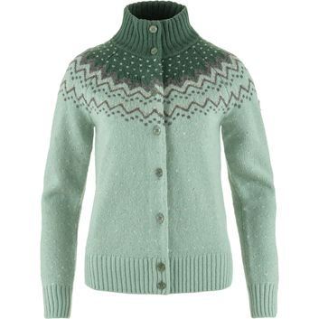 FJÄLLRÄVEN Övik Knit Cardigan W Misty Green-Deep Patina