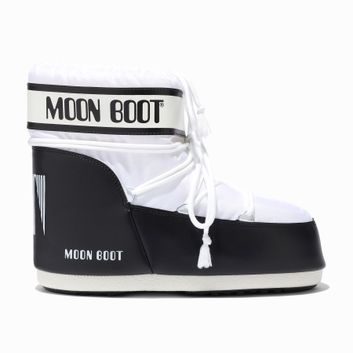 MOON BOOT ICON LOW NYLON WHITE/BLACK