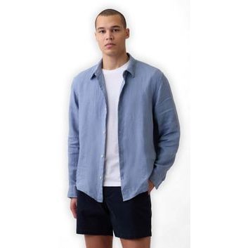 GAP 886385-02 Lněná košile Modrá