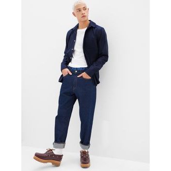 GAP Košile Standard Oxford Tmavě modrá