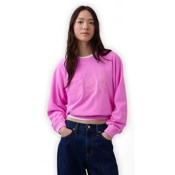 GAP 888007-05 Oversize mikina s logem Růžová