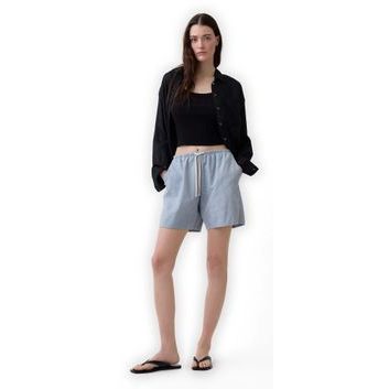 GAP 866111-05 Kraťasy z lněné směsi Modrá