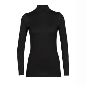 ICEBREAKER W 260 Tech LS Turtleneck BLACK