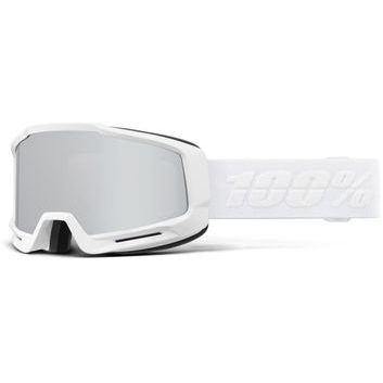 100% OKAN HiPER Goggle - White/Silver - Mirror Silver Lens