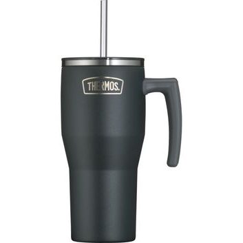 THERMOS Refreshing s madlem a brčkem 850ml - matná černá