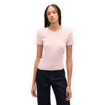 GAP 852851-00 Žebrované crop tričko s logem Růžová