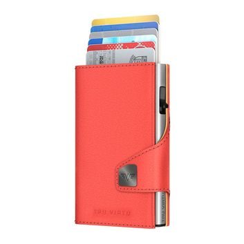 TRU VIRTU Wallet Click & Slide - vegan Bio Apple Coral