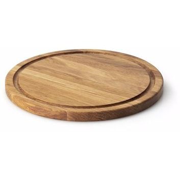 CONTINENTA Prkénko na servírování steaků 28 cm kulaté dubové dřevo