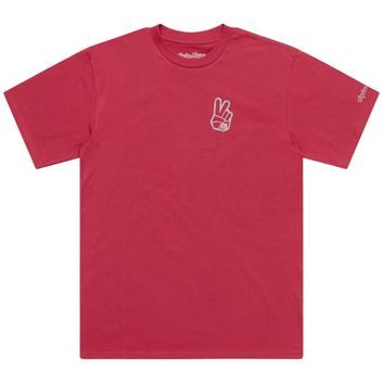 TROY LEE DESIGNS SHORT SLEEVE PEACE OUT FUCHSIA