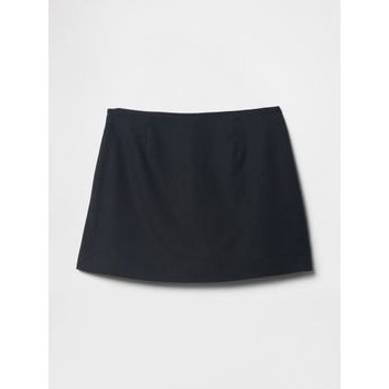 GAP Lněná kraťasová sukně Černá