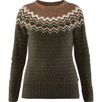 FJÄLLRÄVEN Övik Knit Sweater W, Deep Forest