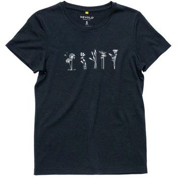 DEVOLD Classic "Flowers" Tee Wmn, Ink