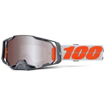 100% ARMEGA HIPER Goggle Silver - Mirror Silver Flash Lens