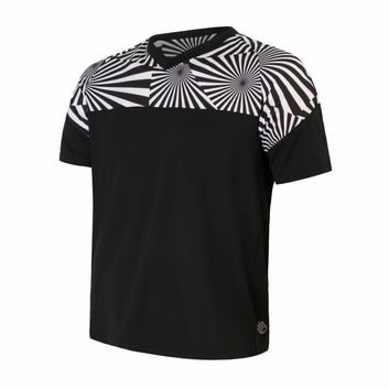 SENSOR HELIUM pánský dres volný kr.rukáv černá/geometry