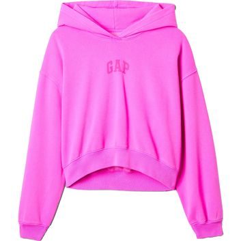 GAP Oversize crop mikina s logem Růžová