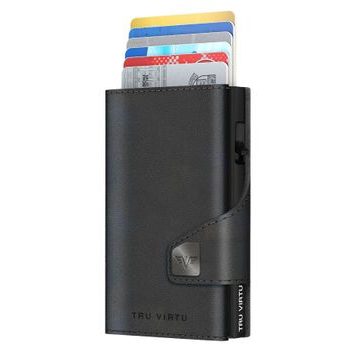TRU VIRTU Wallet Click & Slide - recyklovaný PET Bio Corn Black / Black