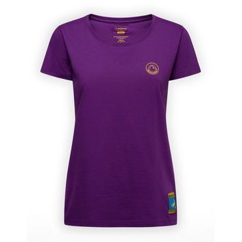 LA SPORTIVA Climbing on the Moon T-Shirt W Viola/Giallo