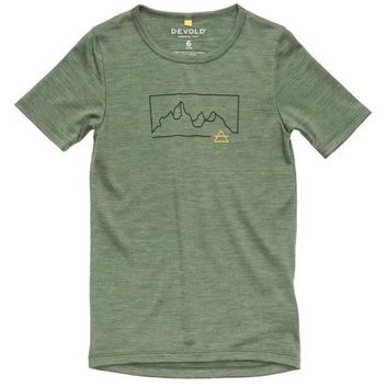 DEVOLD Active Outline Tee Kid Forest