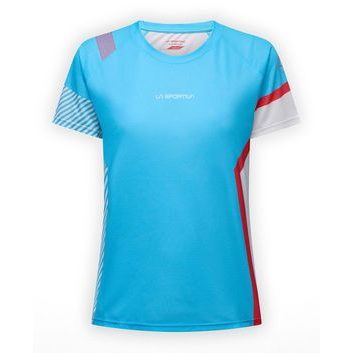 LA SPORTIVA Flow T-Shirt W Malibu Blue/Hibiscus