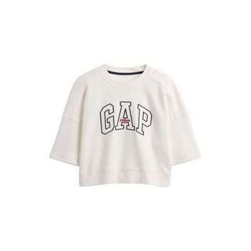 GAP Oversize crop mikina VintageSoft Americana Bílá