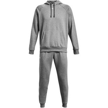 UNDER ARMOUR Rival Fleece Suit, Castlerock Light Heather / White