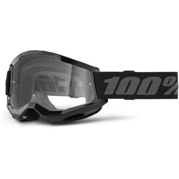100% STRATA 2 JUNIOR Goggle Black - Clear Lens