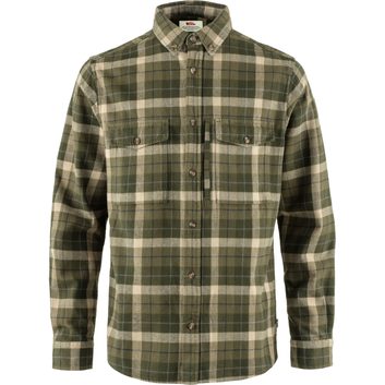 FJÄLLRÄVEN Värmland Heavy Flannel Shirt M, Green-Deep Forest