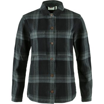 FJÄLLRÄVEN Singi Flannel Overshirt W, Black-Iron Grey