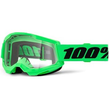 100% STRATA 2 Goggle Neon Green - Clear Lens