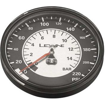 LEZYNE 220 PSI GAUGE 3.5" BLACK/SILVER