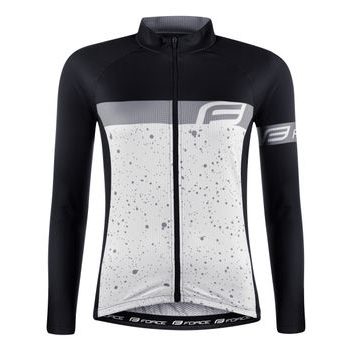 FORCE SPRAY LADY dl. rukáv, bílo-černý