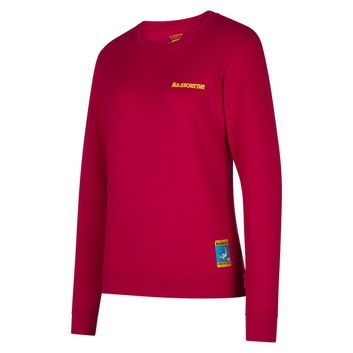 LA SPORTIVA Climbing on the Moon Sweatshirt W, Fucsia/Giallo