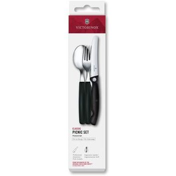 VICTORINOX Swiss Classic, picnic set, 3pcs, black