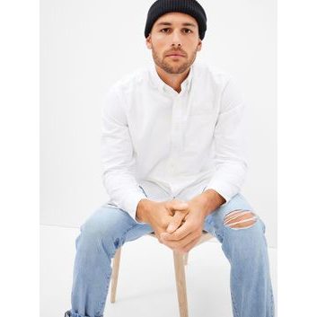 GAP Košile Standard Oxford Bílá