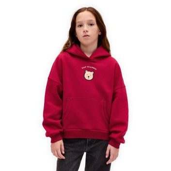 GAP 847141-02 Dětská oversize mikina VintageSoft Červená