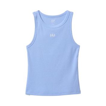 GAP Žebrovaný top s logem Americana Modrá